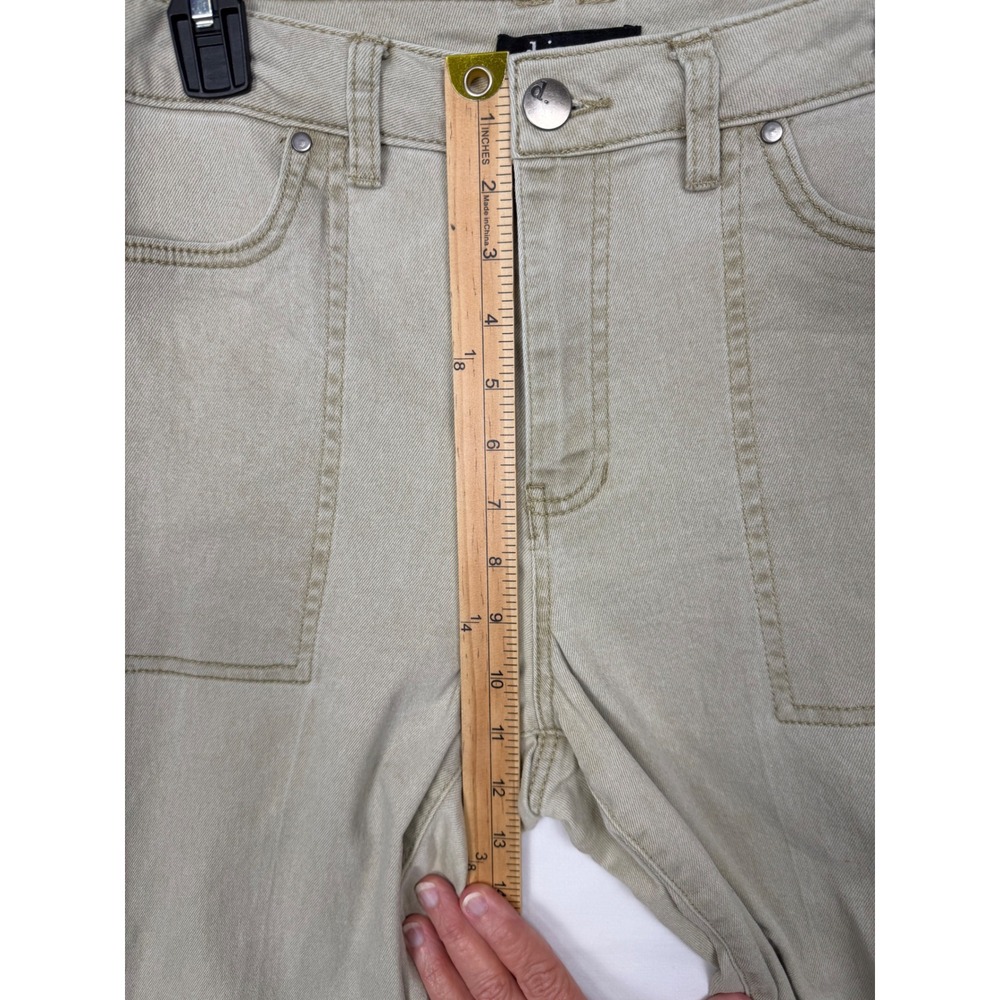 d.jeans Wide Leg Utility Pants Womens 4 Tan Good Stretch Patch Pocket Khaki - Picture 10 of 15